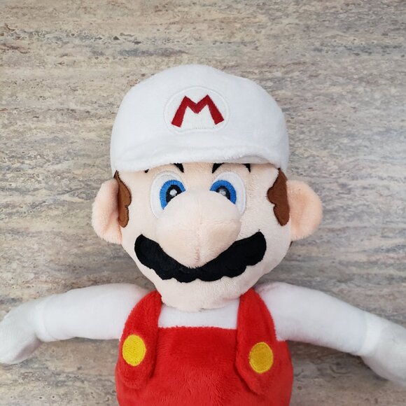 Nintendo Super Mario Bros Fire Mario 12" Plush Toy - Picture 3 of 6